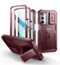 dexnor - Case for Samsung Galaxy A16-5G with 2 Front Frame, Magnetic Slide Camera, Screen Protector Cover Heavy Duty Shockproof - Maroon Red-Front_Standard