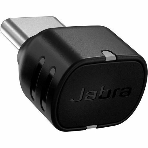 Jabra - LINK 390c Bluetooth 5.3 Bluetooth Adapter for Bluetooth Headset, Desktop Computer - USB Type C - Black-Front_Standard 