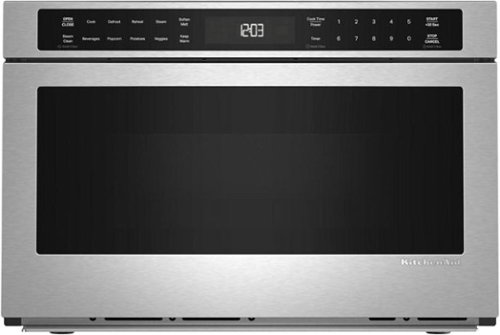 KitchenAid - 24" Under-Counter Microwave Oven Drawer with Steam Cooking - PrintShield Stainless Finish
