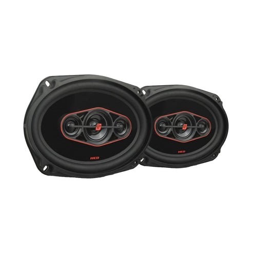 Cerwin Vega - Cerwin-Vega- H7694 HED Series 6"x 9" 4-Way Coaxial Speakers - Black and Red-Front_Standard 