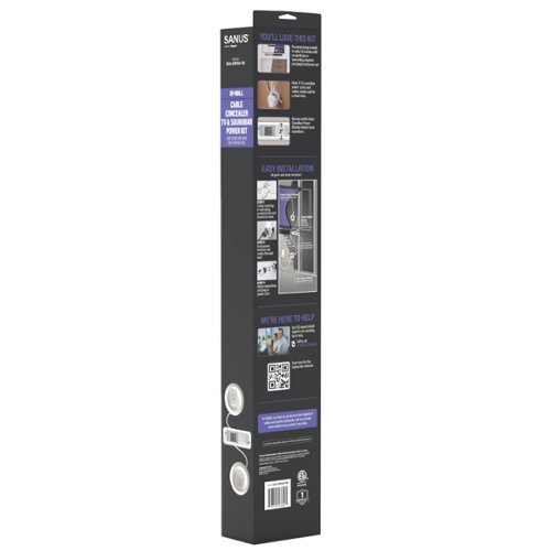 Sanus In-Wall Cable Concealer TV and Soundbar Power Kit for Mounted TVs and Soundbars - White BUY IN SINGAPORE