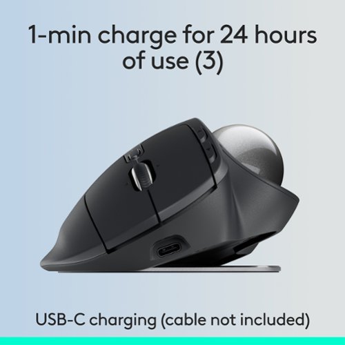 Logitech MX ERGO S PLUS Wireless Ergonomic Trackball Mouse with 6