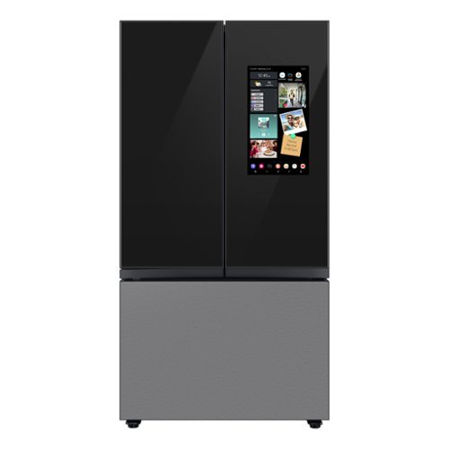 Samsung - BESPOKE 30 cu. ft. 3-Door French Door Smart Refrigerator with Family Hub - Custom Panel Ready