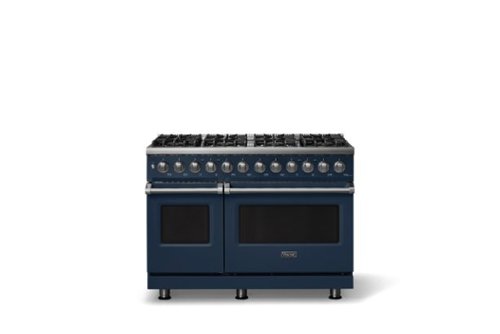 Viking - Pro 5 Series 7.3Cu. Ft. Freestanding Sealed 8 Burner  LP Dual Fuel Convection Range/Griddle - Slate Blue - Slate Blue