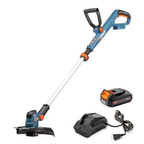 SENIX - X2 20V Max* 10" Cordless String Trimmer (2.5 Ah Battery & Charger Included) - Blue-Front_Standard 