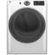 GE - 7.8 Cu. Ft. Stackable Smart Gas Dryer with Steam - White-Front_Standard