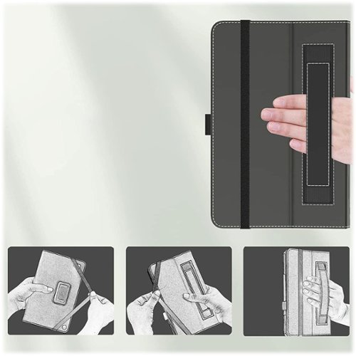 SaharaCase Hand Strap Series Folio Case for Amazon Fire 7 (2022) - Black BUY ONLINE