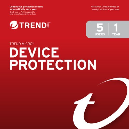 Trend Micro - Device Security Antivirus Security + Password Protection + Dark Web Monitoring (5-Device) (1-Year Subscription) - Android, Apple iOS, Chrome, Mac OS, Windows [Digital]