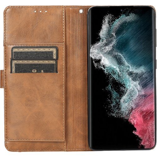 SaharaCase Folio Wallet Case for Samsung Galaxy S22+ - Brown HOW TO BUY