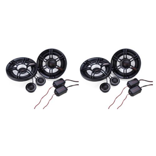 Crunch - CS655 6.5" 2-Way Full Range Car Audio Speakers, 300W Peak Power, 2 Pack - Black-Front_Standard 