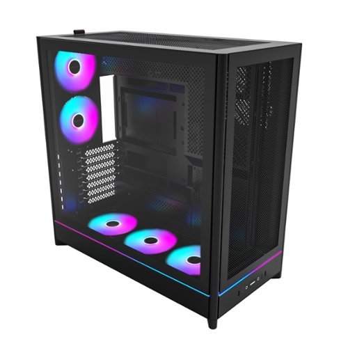 Montech - HS01 Pro ATX Mid Tower Case - Black-Front_Standard 