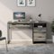 Bestier - 55 Inch Computer Desk with File Cabinet & Keyboard Tray, Study&Executive Workstation - Retro Gray Oak Dark-Front_Standard