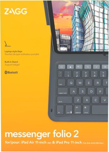 ZAGG Messenger Folio 2 Keyboard & Case for Apple iPad Air 11 (M3), iPad Air 11 (M2), Pro Gen 1-4, Air 10.9 4-5 - Black BUY IN MIDDLE EAST