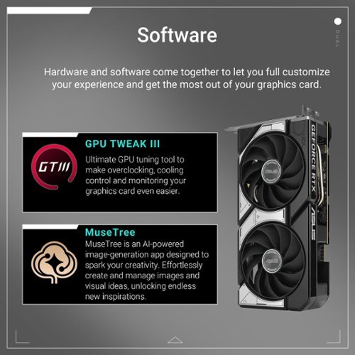 ASUS DUAL NVIDIA GeForce RTX 5060 OC Edition 8GB GDDR7 PCI Express 5.0 Graphics Card - Black GLOBAL SHIPPING