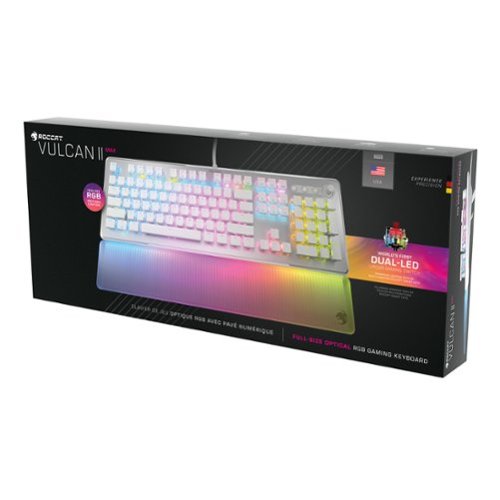 ROCCAT Vulcan II Max Full-size Wired Keyboard with Optical Titan Switch, RGB Lighting, Aluminum Top Plate and Palm Rest - White BUY IN AUSTRALIA