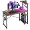 Bestier - 44" RGB Gaming Desk with Reversible 4-Tier Storage and LED Lighting - Brown-Front_Standard