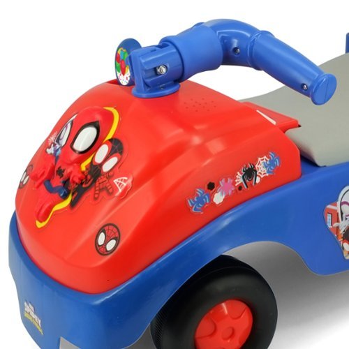 Kiddieland Spidey Foldable Handle Ride-on W/ Interactive Dashboard & Sounds GLOBAL SHIPPING