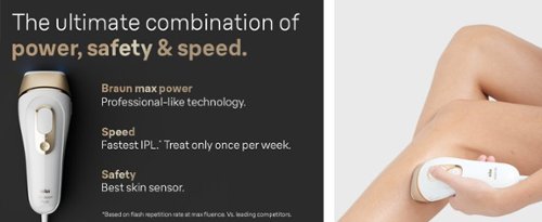 Braun Pro5 PL5147 IPL Hair Removal Kit for Men & Women - White-Gold BUY ONLINE