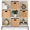 Best Choice Products - Elevated 9-Cube Storage Organizer, 11in Shelf, Bookcase, Display Shelf, w/ Metal Legs - Whitewash-Front_Standard