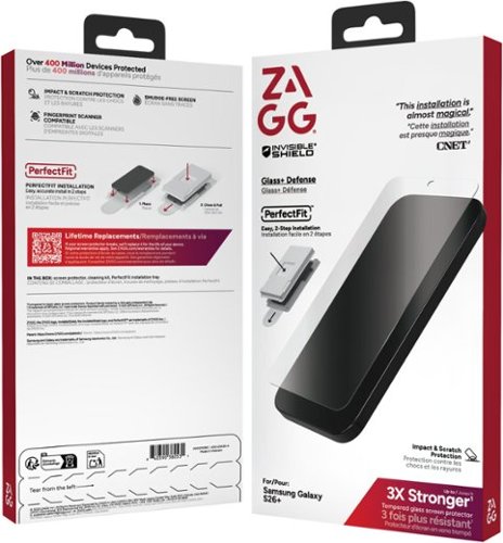 ZAGG Glass+ Defense Screen Protector for Samsung Galaxy S26+ - Clear BUY IN MIDDLE EAST