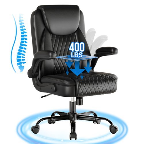 CloudRest Pro - Ergonomic Office Chair Swivel Tilt Gaming Chair with Lumbar Support Computer Chair - Black-Front_Standard 