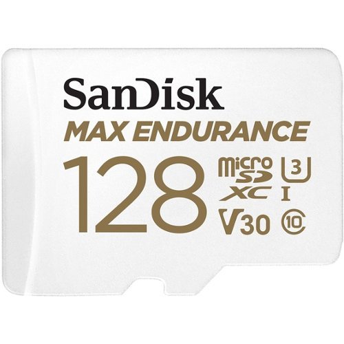 SanDisk - MAX ENDURANCE 128 GB microSD - 100 MB/s Read-Front_Standard 