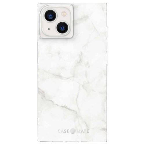 Case-Mate - Blox Softshell Case for iPhone 13 - White Marble-Front_Standard 