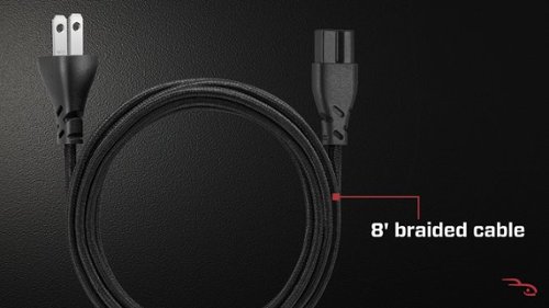 Rocketfish™ 8 ft. Polarized Braided Power Cord - Black WHERE TO BUY