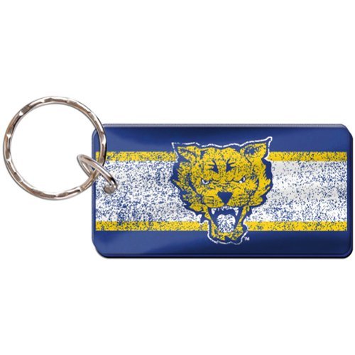 WinCraft - Fort Valley State Wildcats Distressed Rectangle Gloss Key Ring - Multicolor-Front_Standard 