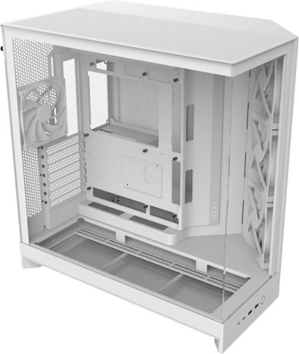 NZXT - H9 Flow 2025 ATX Mid-Tower Dual-Chamber PC Case - White