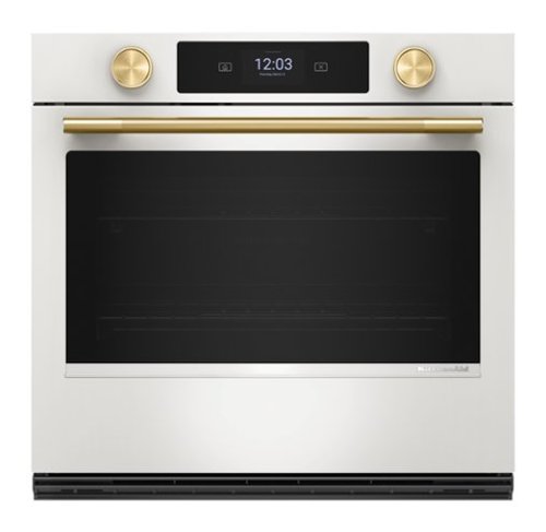 KitchenAid - 30-inch Smart Electric Single Wall Oven with Assisted Cooking Modes - Porcelain White