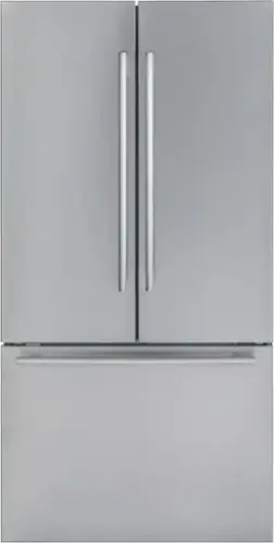 Front. Thermador - Masterpiece 20.8 cu. Ft. French Door Bottom Freezer Counter-Depth Smart Refrigerator with ThermaFresh - Stainless Steel.