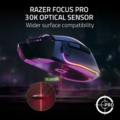 Razer Basilisk V3 Pro Optical Gaming Mouse with HyperScroll Tilt Wheel - Wireless - Black WORLDWIDE DELIVERY
