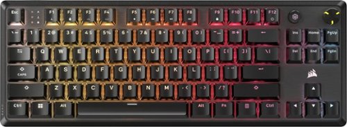 CORSAIR - K70 CORE TKL Compact Wired RGB Pre-Lubed Linear Mechanical Switches Gaming Keyboard with Sound - Black