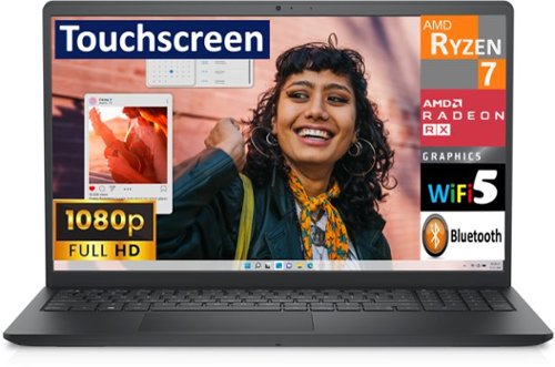 Dell - Inspiron 3535 i3535-A813BLK-PUS Laptop, Ryzen 7 7730U, 64GB, 2TB SSD, 15.6" FHD (1920x1080), Radeon, Win 11 Pro - Black-Front_Standard 