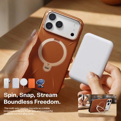 TORRAS Ostand Q3 Vegan Leather iPhone 17 Pro Max Case: 360
