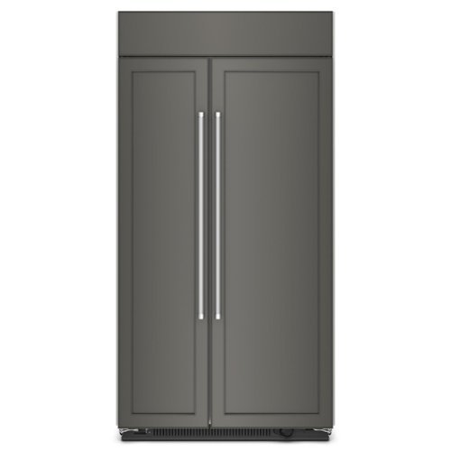 KitchenAid - 25.5 Cu. Ft. Built-In Side-by-Side Refrigerator with Platinum Interior - Custom Panel Ready-Front_Standard 