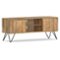 Simpli Home - Hunter Solid Mango Wood 60 inch Wide Industrial TV Media Stand For TVs up to 65 inches - Natural-Front_Standard