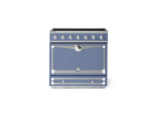 La Cornue - 90 Induction Range Provence Blue with Stainless Steel & Polished Chrome - Multi-Front_Standard 