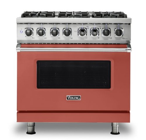 Viking - 5-Series 5.6 Cu. Ft. Self-Cleaning Freestanding Dual Fuel Convection Range - 6 Burner - LP - Spiced Cider-Front_Standard 