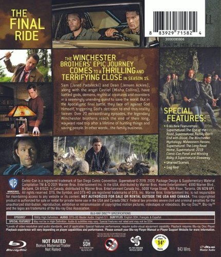 Supernatural: The Complete Fifteenth Season (Box Set) [Blu ray