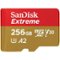SanDisk - Extreme 256 GB Class 3/UHS-I (U3) V30 microSDXC - 190 MB/s Read - 130 MB/s Write - Lifetime Warranty-Front_Standard