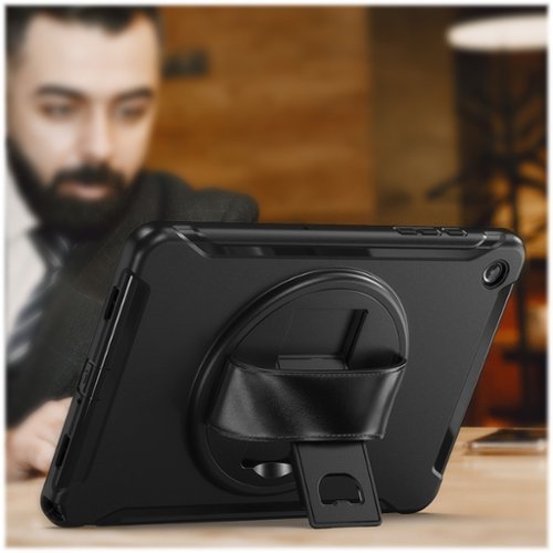SaharaCase Samsung Galaxy Tab A11+ & Tab A9+ Heavy Duty Protective Case – 360° Rotating Hand Strap, Kickstand, Raider Series - Black BUY ONLINE