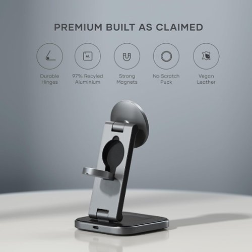 Satechi 3-in-1 Foldable Qi2 Wireless Charging Stand for iPhone, Apple Watch, and AirPods - Space Gray SHOP ONLINE