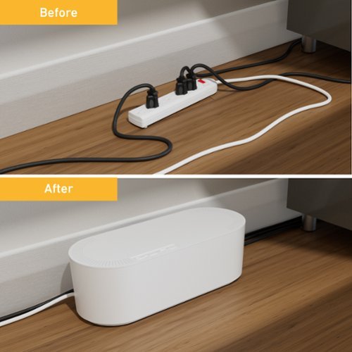 D-Line  Small Cord Organzier Box - White GLOBAL SHIPPING