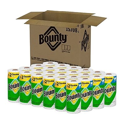 Bounty - Select-A-Size Double Roll Paper Towels, 2-ply, 82 Sheets/Roll, 24 Rolls/Pack (66539/5815) - White