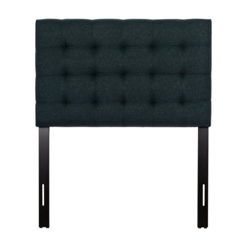 CorLiving - Valencia Square Tufted Upholstered Twin Headboard - Blue