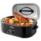 VEVOR - Electric Roaster Oven, 20 QT Turkey Roaster Oven with Self-Basting Lid, 1450W Roaster Oven with Defrost & Warm Function - Black-Front_Standard