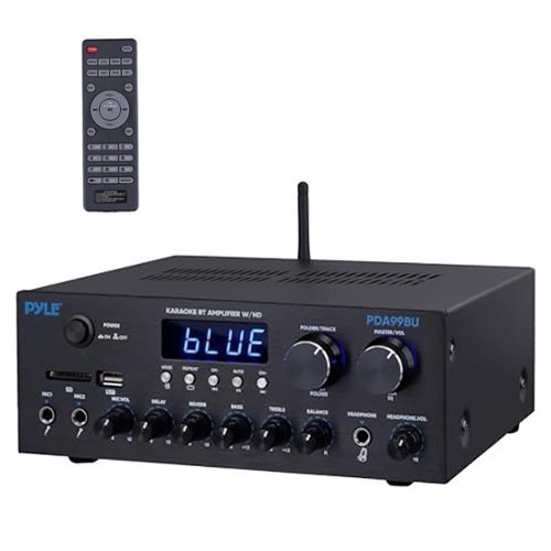 PylePro - Pyle PDA99BU Bluetooth HD Home Audio HDMI/MP3/USB/SD/AUX FM Radio Amplifier Receiver with Remote Control-Front_Standard 