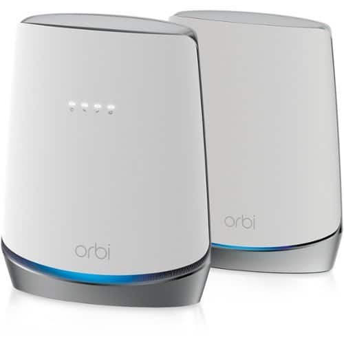  NETGEAR - Orbi AX4200 Tri-Band Mesh WiFi 6 System with 32x8 DOCSIS 3.1 Cable Modem (2-Pack) - White